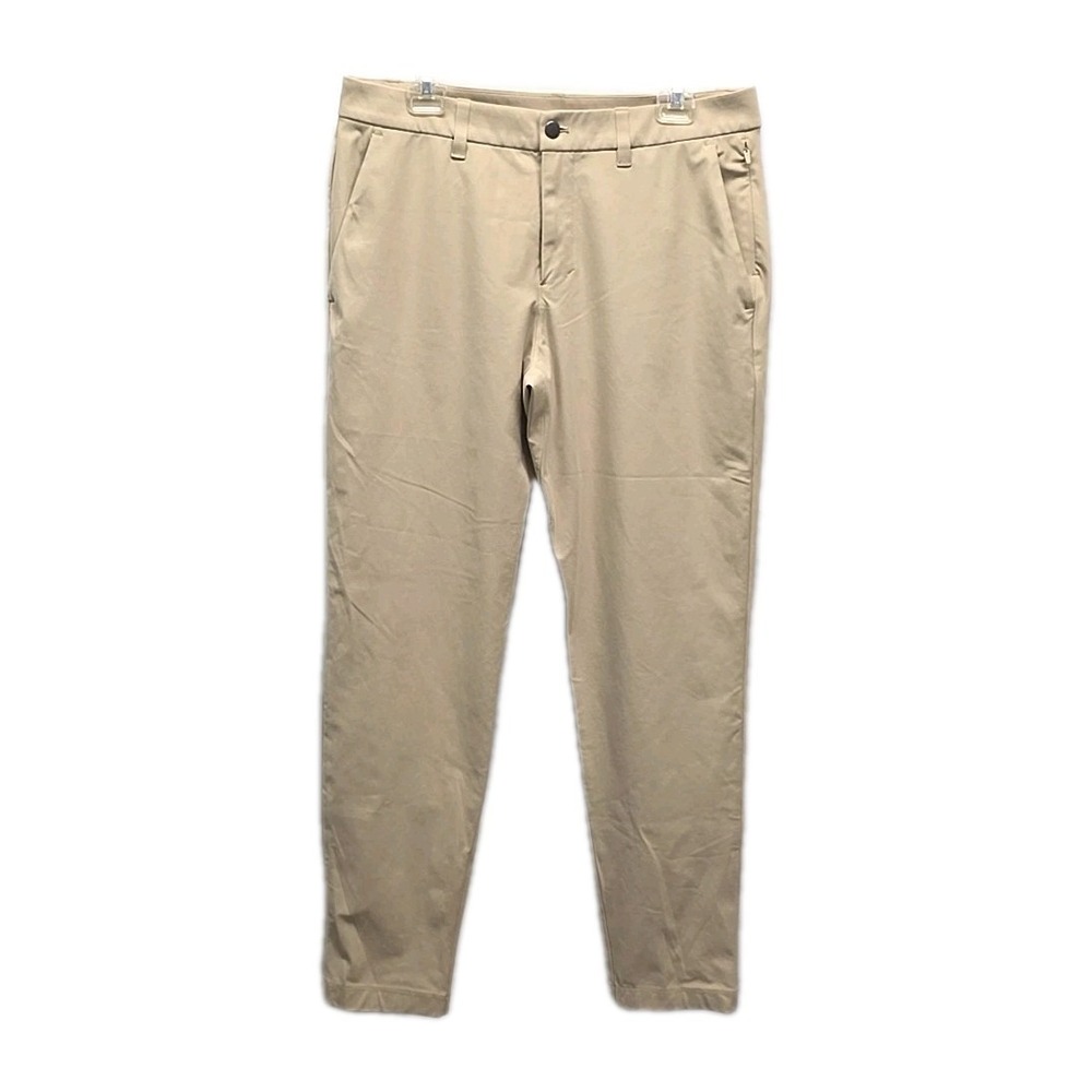 Lululemon Commission Slim-Fit Pant Men 33 Tan Khaki Warpstreme LM5AO4S
